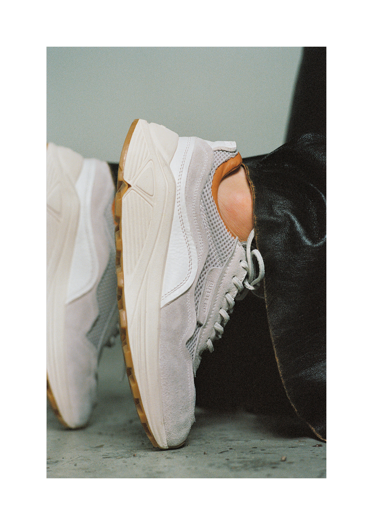 SNEAKER VINCI IN NYLON MESH E SUEDE BIANCO EFFETTO USED SNEAKER VINCI IN NYLON MESH E SUEDE BIANCO EFFETTO USED