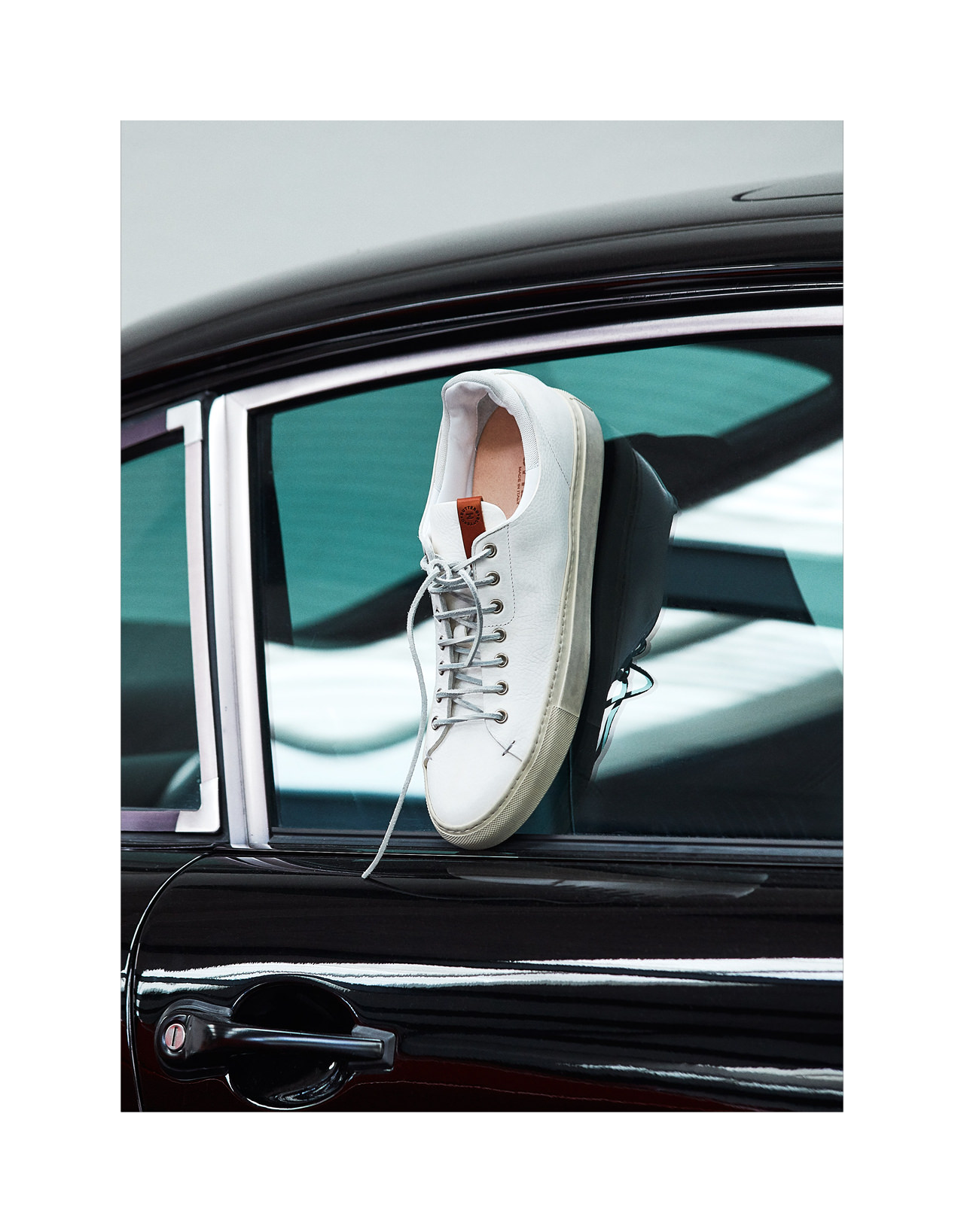 SNEAKER TANINO IN PELLE BIANCO EFFETTO USED SNEAKER TANINO IN PELLE BIANCO EFFETTO USED