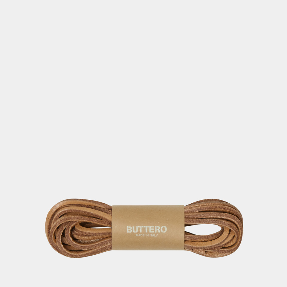 BUTTERO: LACCI IN PELLE COLORE NATURALE