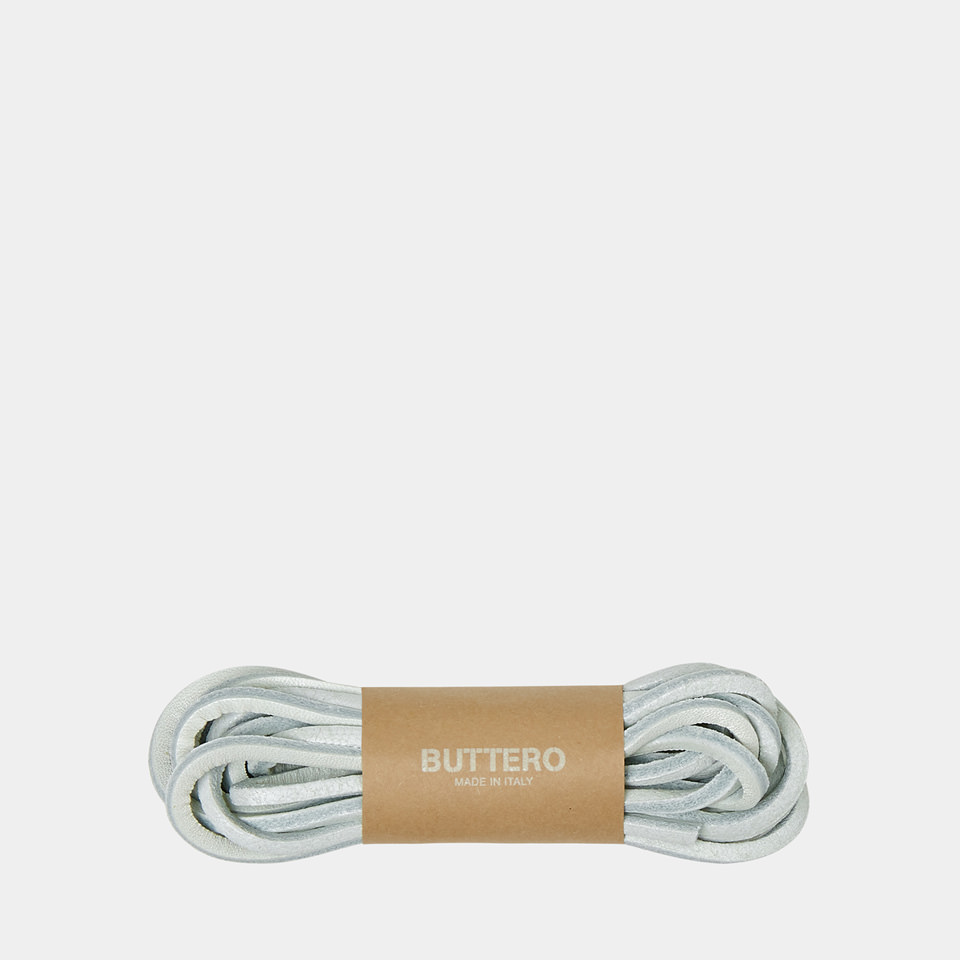 BUTTERO: LEATHER LACES COLOR WHITE