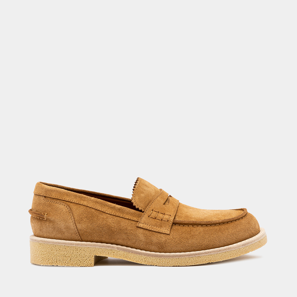 BUTTERO: MOCASSINO DANTE IN SUEDE RAME