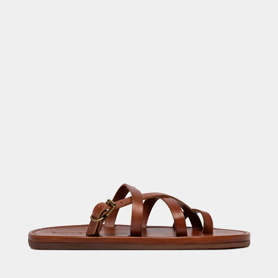 BUTTERO: SANDALO EL PASO IN PELLE CORTECCIA