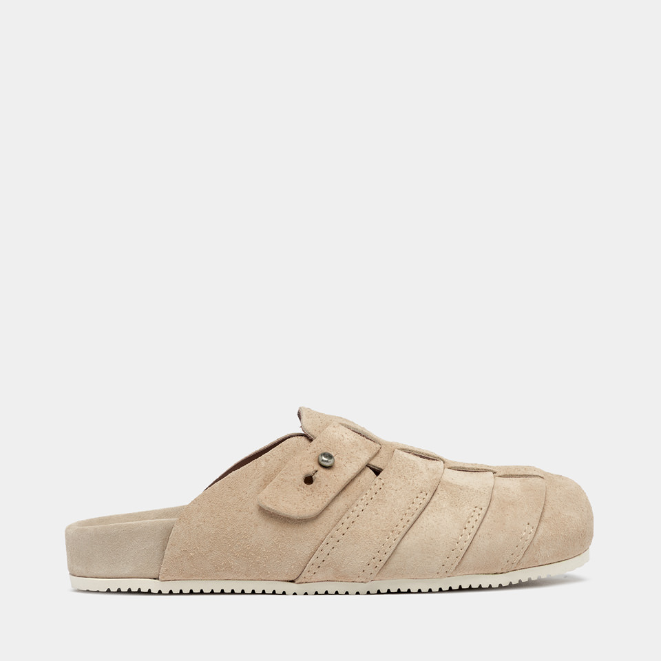 BUTTERO: SANDALO GLAMPING IN SUEDE CAMEL