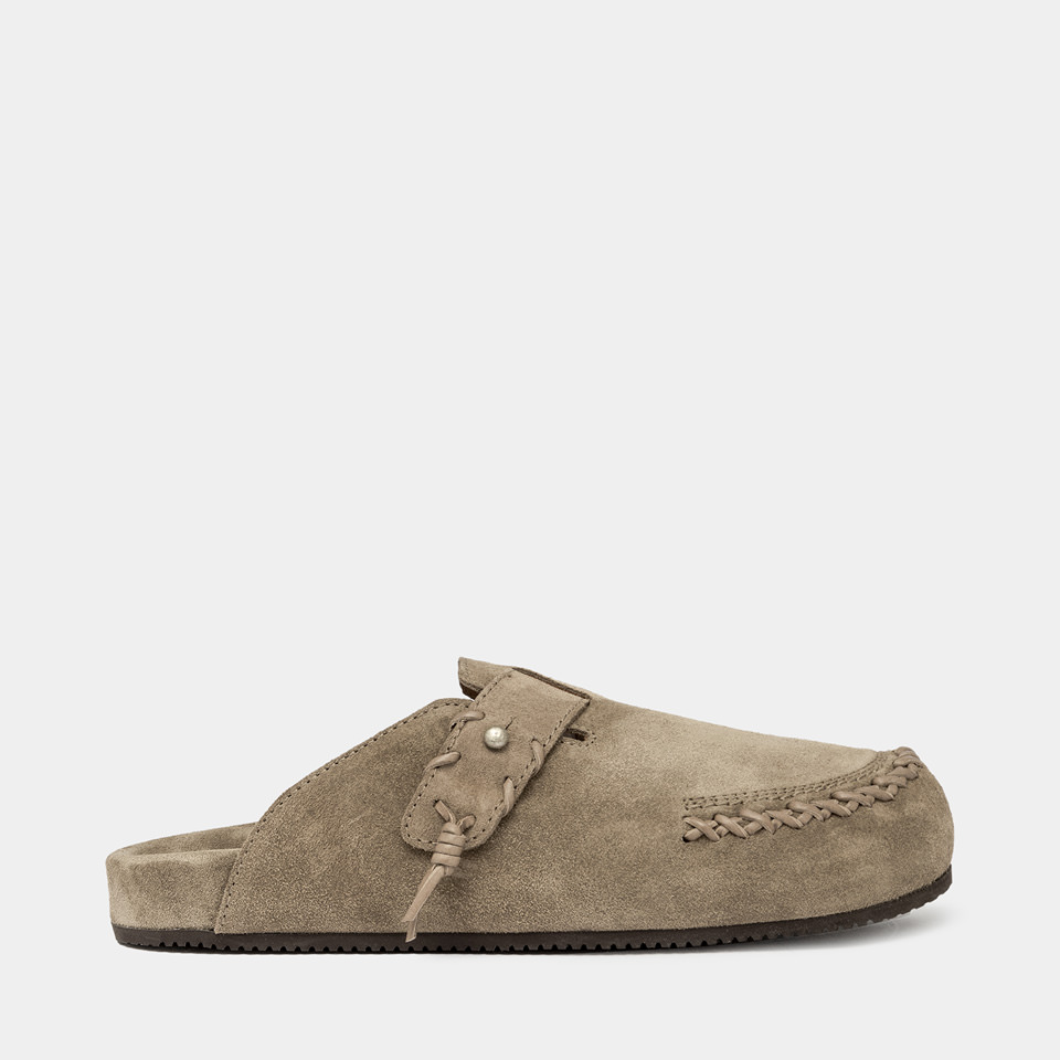 BUTTERO: SABOT GLAMPING EN DAIM LEAD GREY