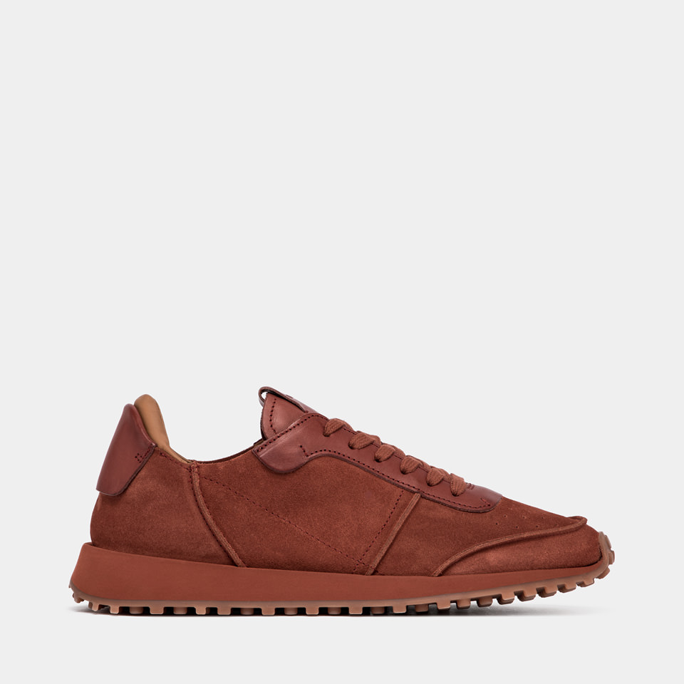BUTTERO: SNEAKERS FUTURA IN SUEDE RUST