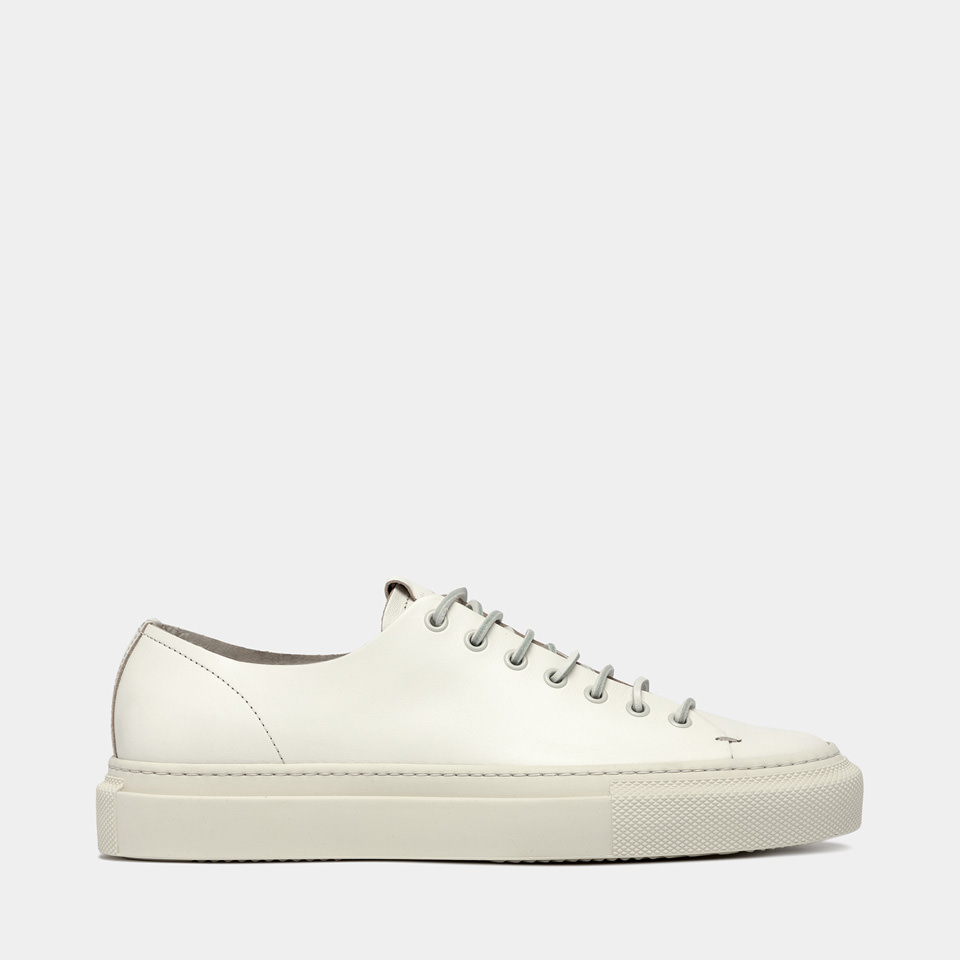 BUTTERO: BASKET TANINO EN CUIR BLANC