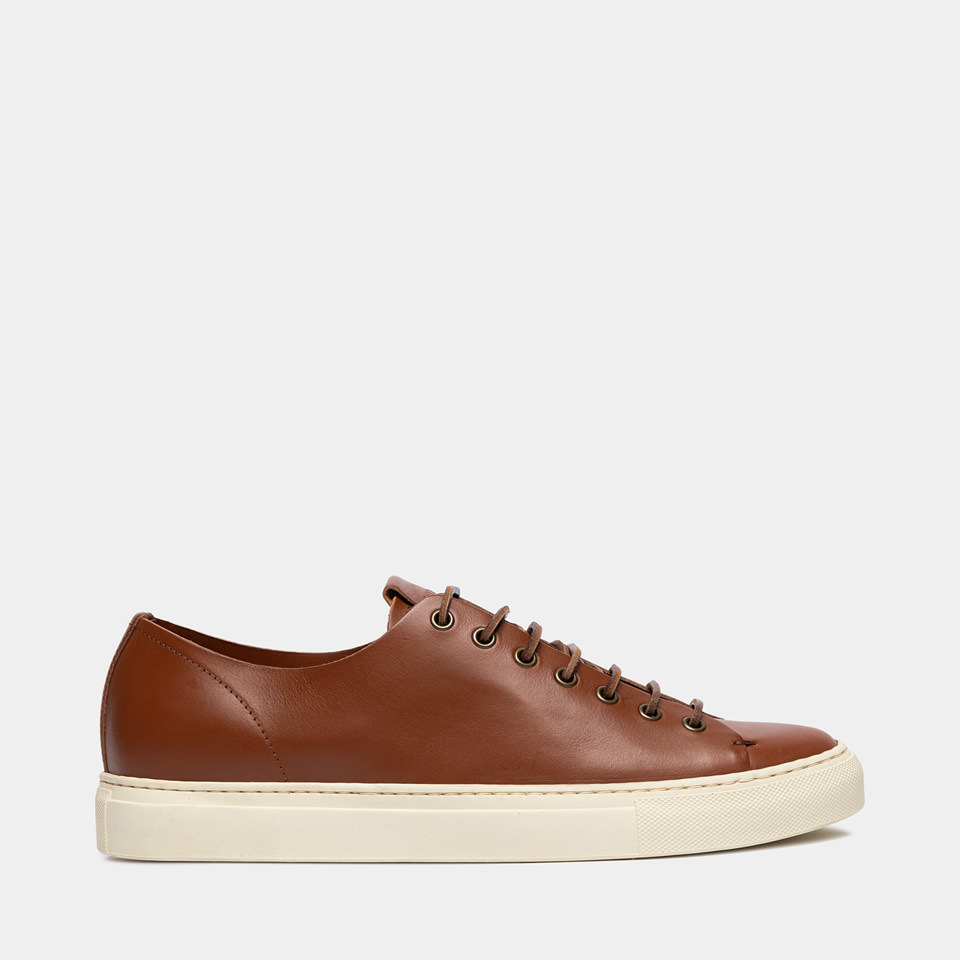 BUTTERO: TANINO SNEAKERS IN BARK LEATHER