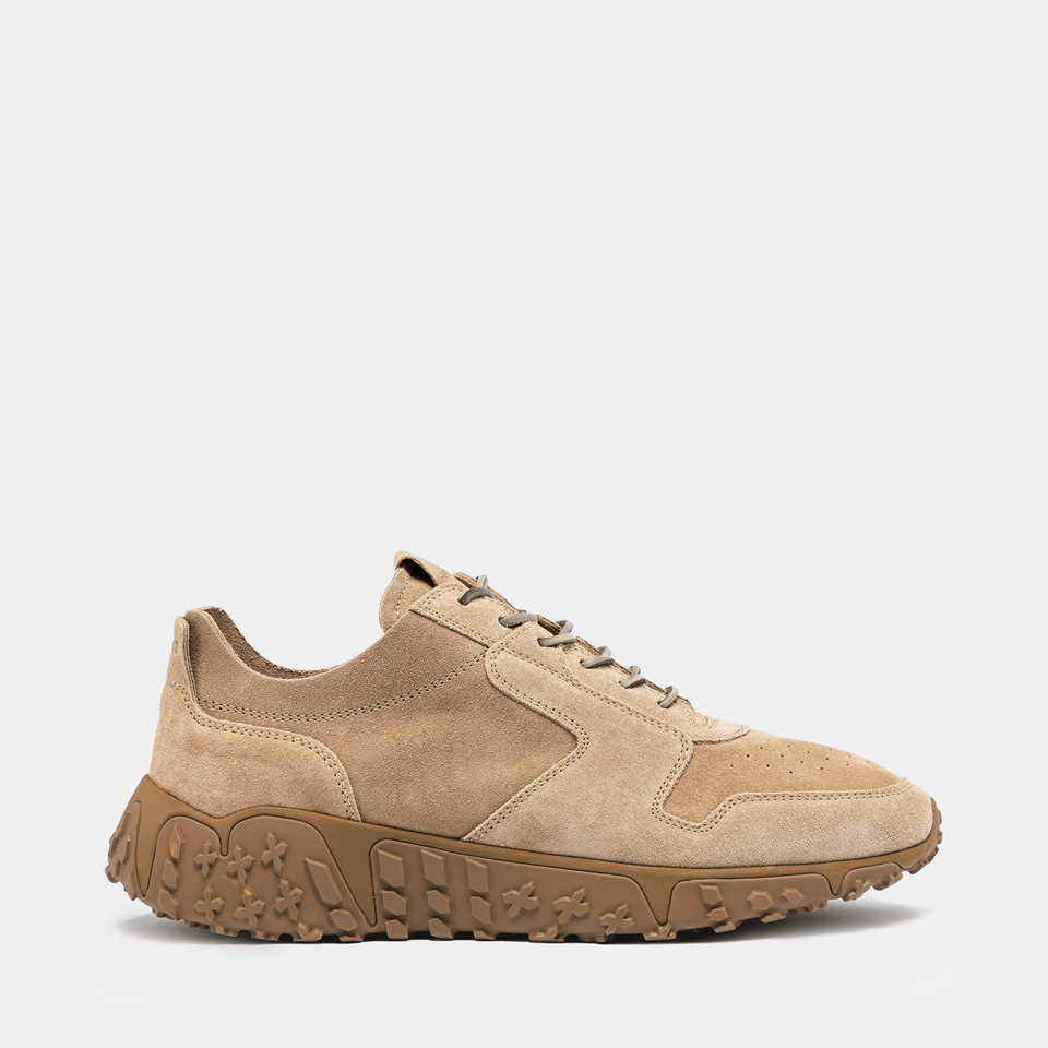 BUTTERO: BASKETS VINCI X EN DAIM BEIGE