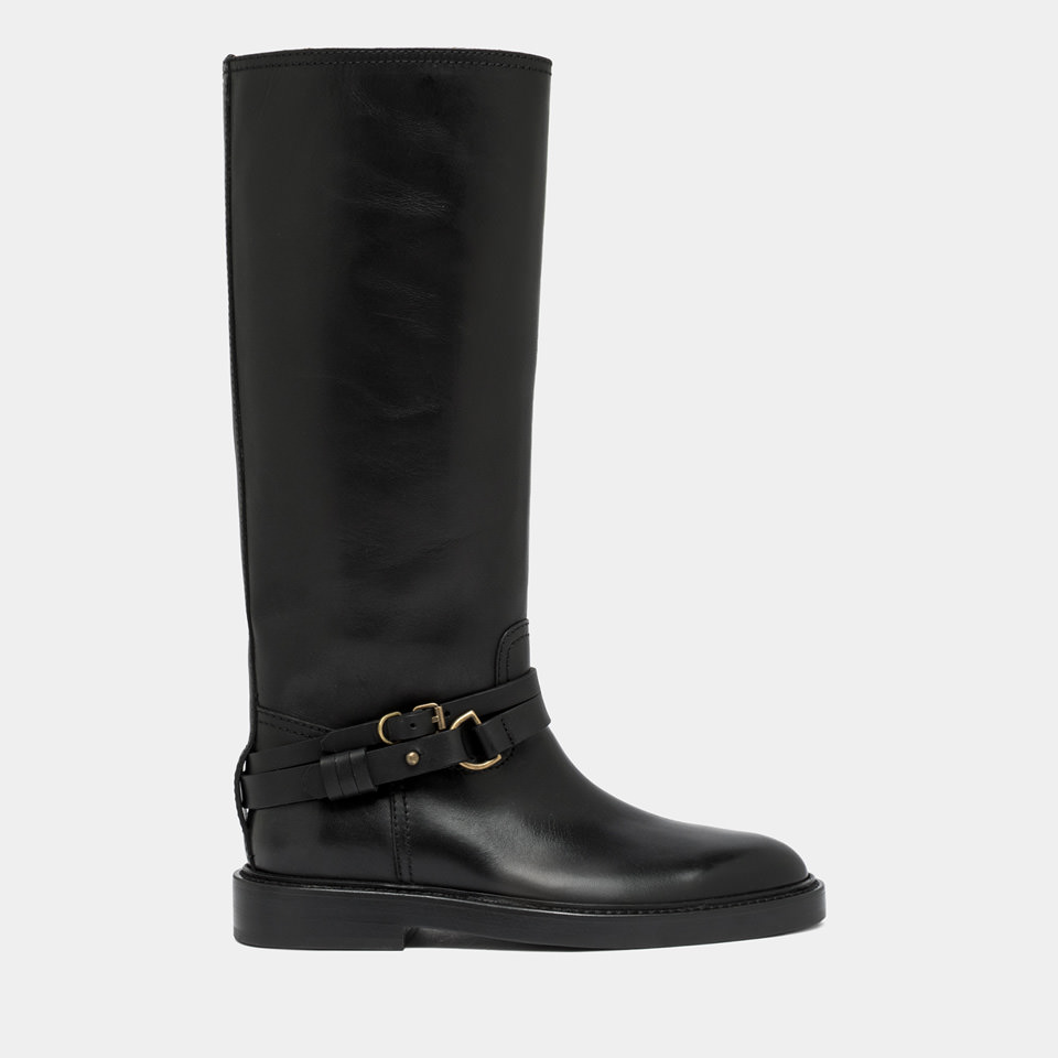 BUTTERO: LAYDEE BOOTS IN BLACK LEATHER