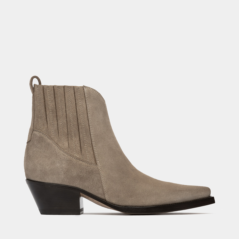 BUTTERO: STIVALETTO ERIN IN SUEDE SAND