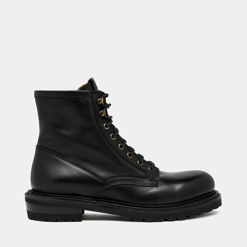 BUTTERO: FIORENTINA ANKLE BOOTS IN BLACK LEATHER