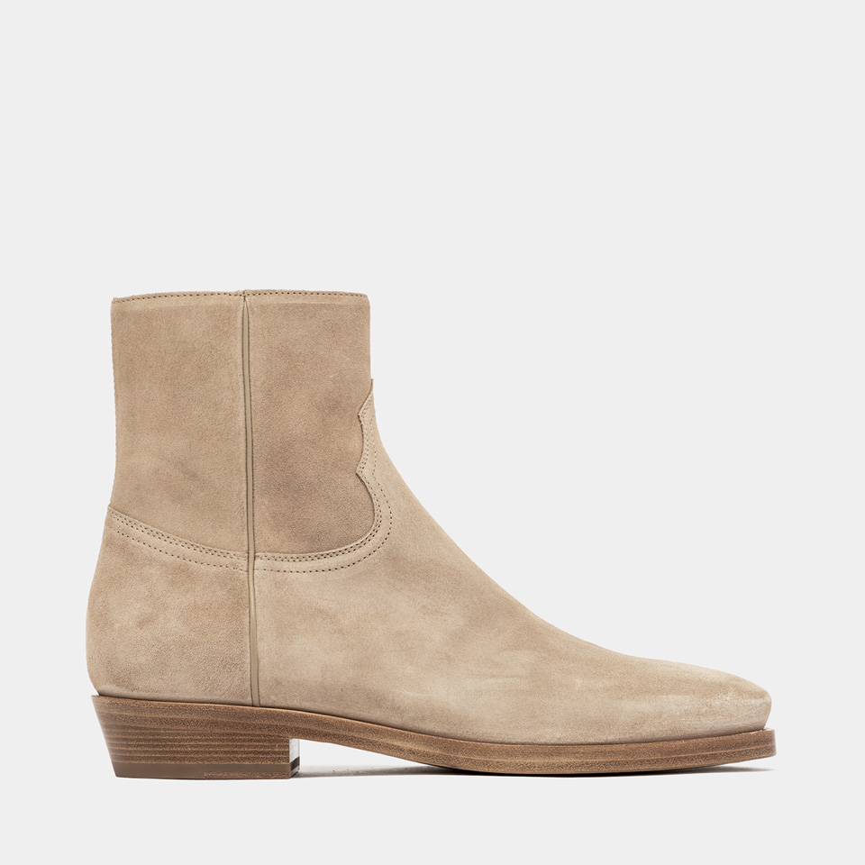 BUTTERO: MAURI BOOTS IN SWAMP GREEN SUEDE