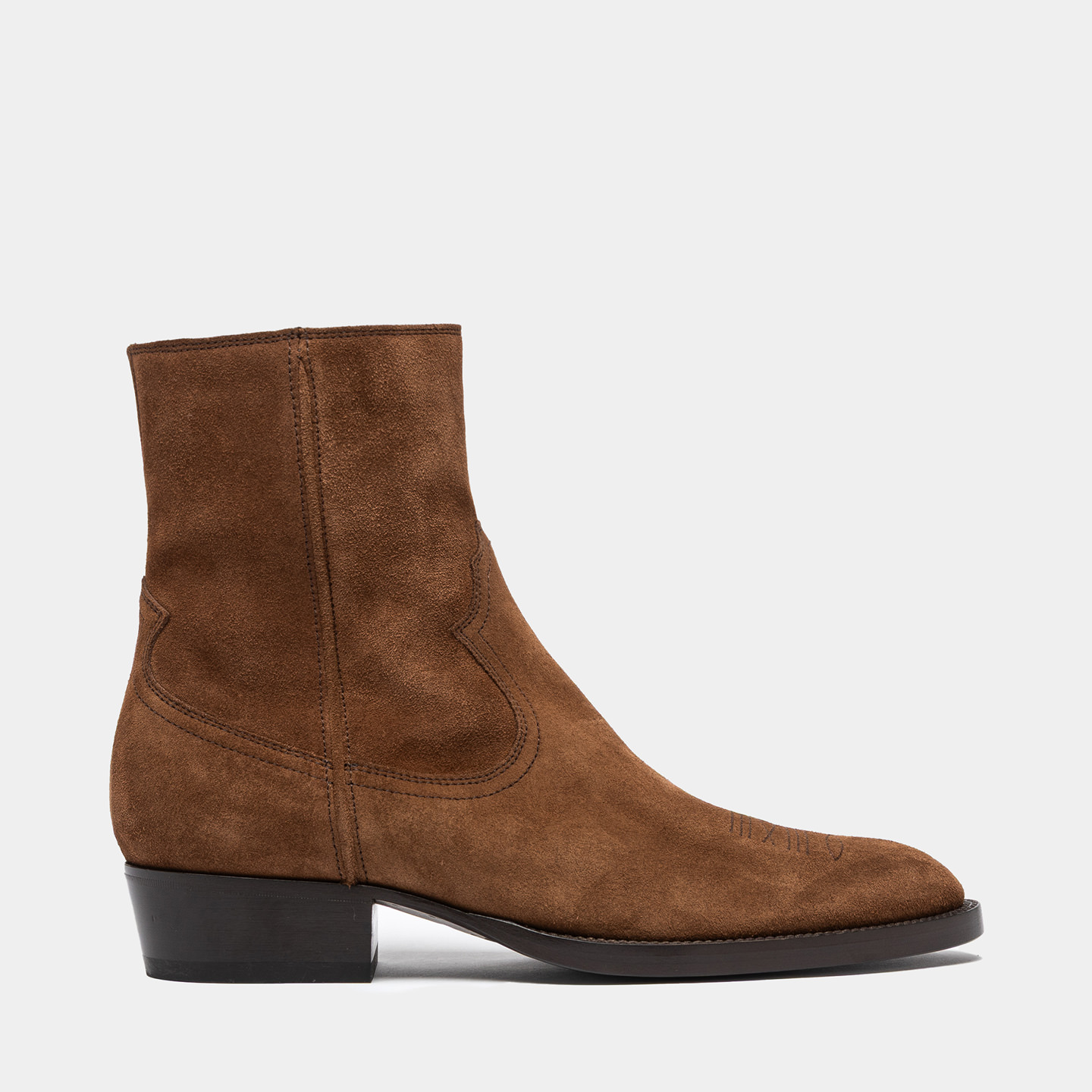 BUTTERO SANTOMATO ANKLE BOOTS IN CIGAR BROWN SUEDE B11700GORH-UC1