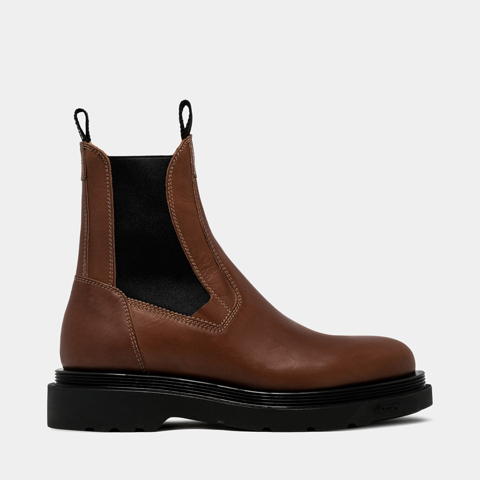 BUTTERO: STORIA CHELSEA BOOTS IN CUOIO LEATHER 