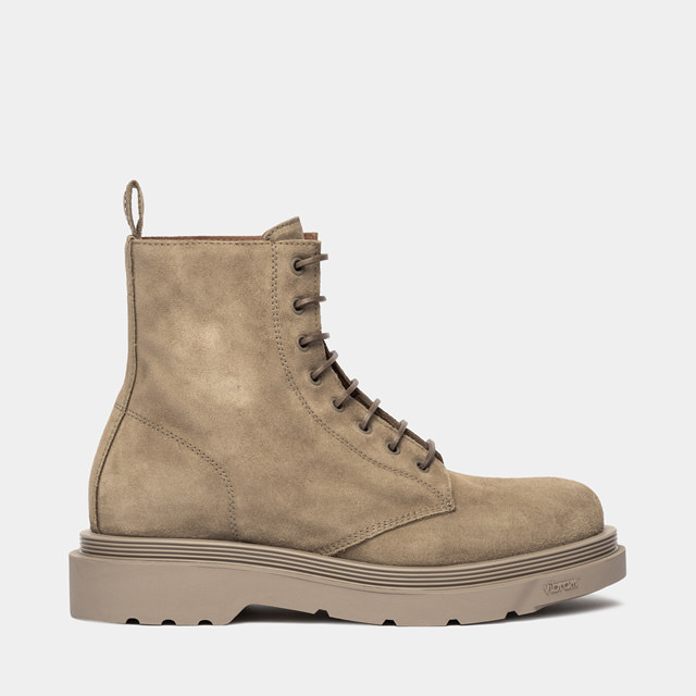 BUTTERO STORIA COMMANDO BOOTS IN SUEDE KHAKI