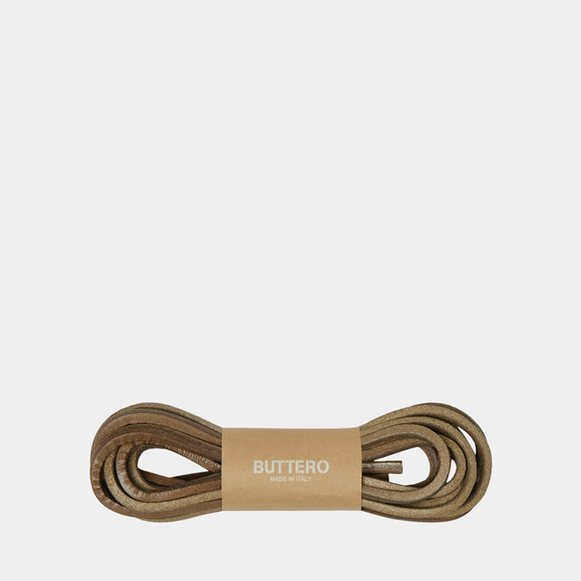 BUTTERO: LEATHER LACES COLOR GRAY