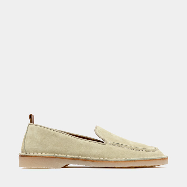 BUTTERO: ARGENTARIO LOAFER IN SUEDE BEIGE