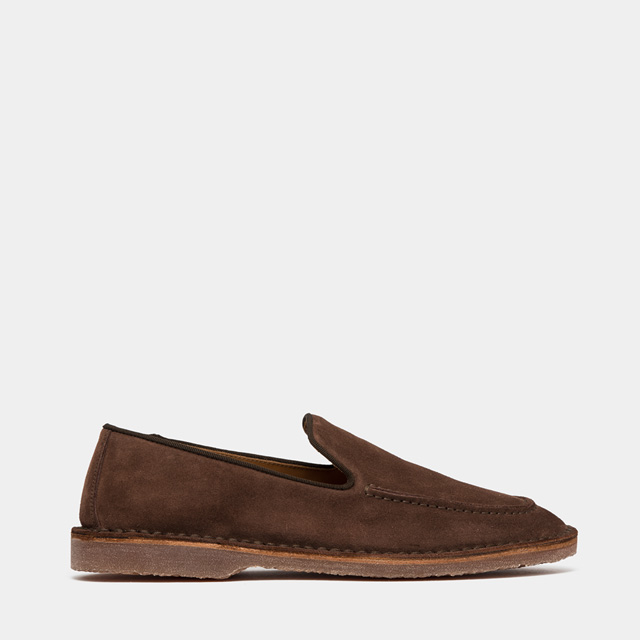 BUTTERO ARGENTARIO LOAFERS IN MAHOGANY COLOR SUEDE