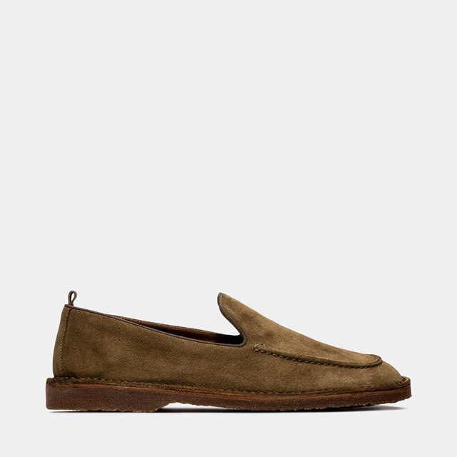 BUTTERO ARGENTARIO LOAFERS IN SAND BROWN SUEDE