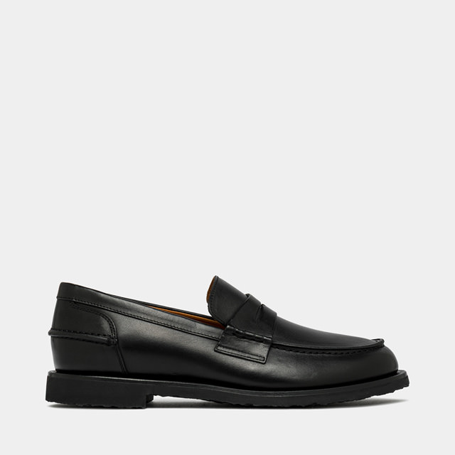 BUTTERO: FENIGLIA LOAFERS IN BLACK LEATHER