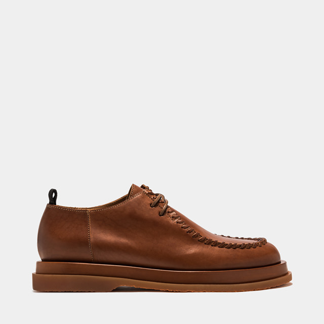 BUTTERO: LABORATORIO DERBY SHOES IN NATURAL COLOR LEATHER (B9532ELBA-UG1/05)