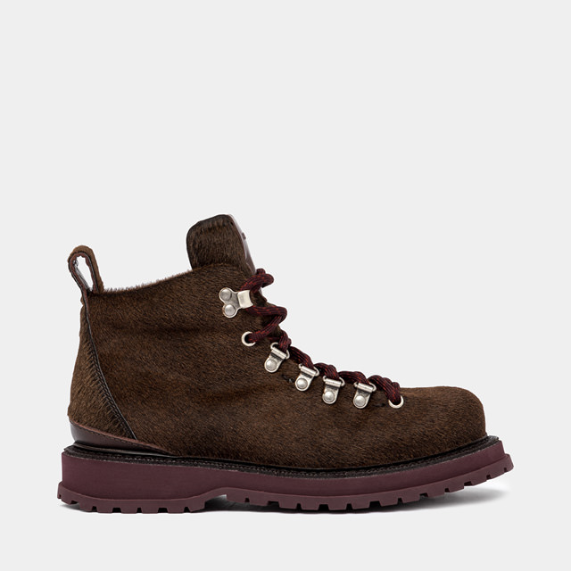 BUTTERO ALPI TREKKING SHOES IN BROWN PONY SKIN