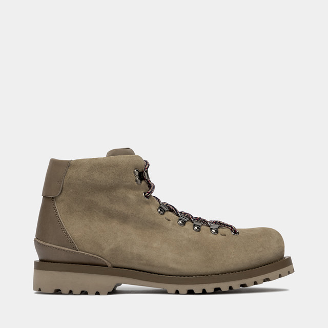 BUTTERO: PEDULA CANALONE HIKING BOOTS IN BEIGE SUEDE