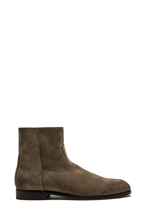 BUTTERO: FLOYD ANKLE BOOTS IN FOREST GREEN SUEDE