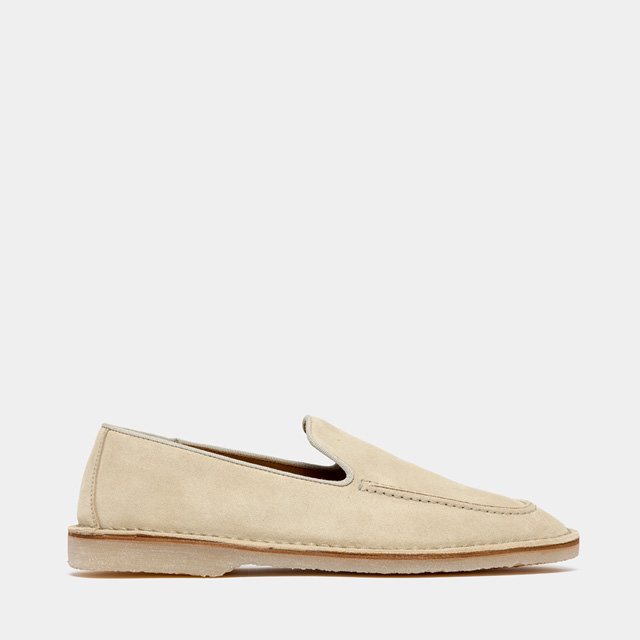 BUTTERO ERCOLE SLIPPERS IN BEIGE SUEDE