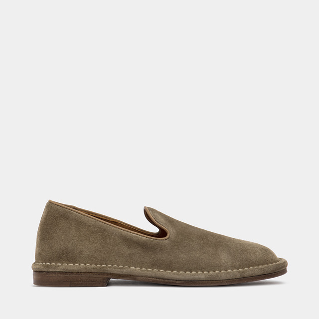 BUTTERO ERCOLE SLIPPERS IN FOREST COLOR SUEDE