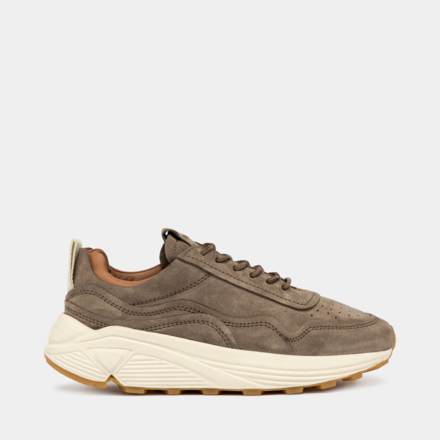 BUTTERO VINCI SNEAKERS IN COCONUT BROWN SUEDE