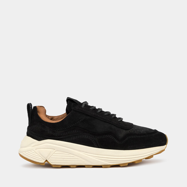 BUTTERO VINCI SNEAKERS IN BLACK SUEDE