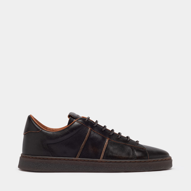 BUTTERO BURRO SNEAKERS IN WALNUTS AGED LEATHER