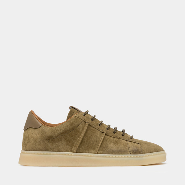 BUTTERO: BURRO SNEAKERS IN LEAD GREY SUEDE