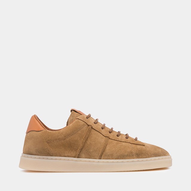 BUTTERO BURRO SNEAKERS IN COPPER BROWN SUEDE