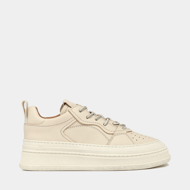BUTTERO CIRCOLO SNEAKERS IN COOKIE BROWN LEATHER