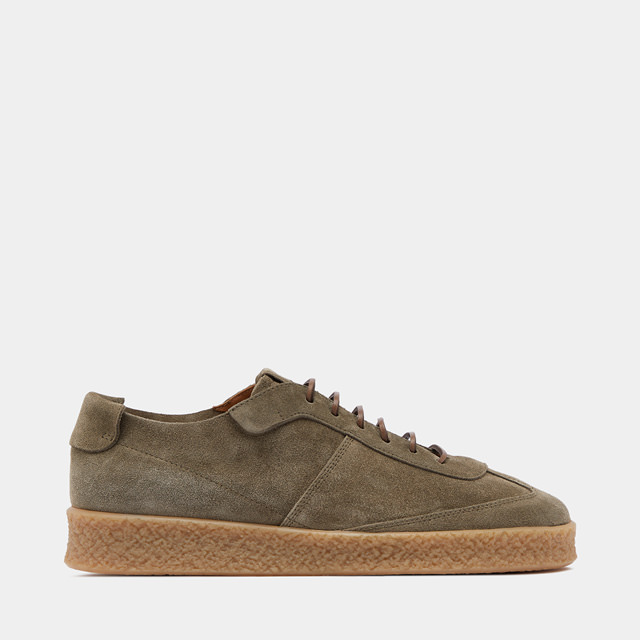 BUTTERO CRESPO SNEAKERS IN WOOD BROWN SUEDE