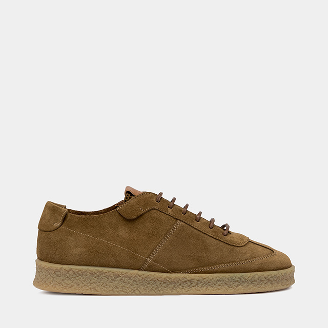 BUTTERO CRESPO SNEAKERS IN CURRY YELLOW SUEDE