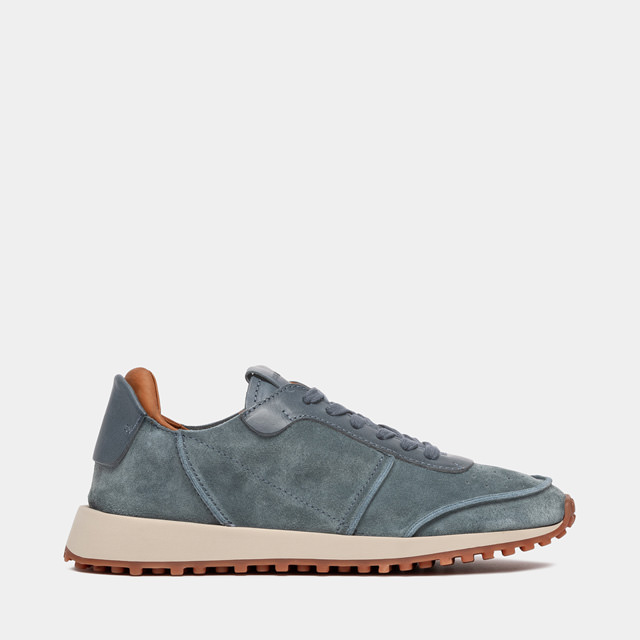 BUTTERO: FUTURA SNEAKERS IN AIR FORCE BLUE SUEDE