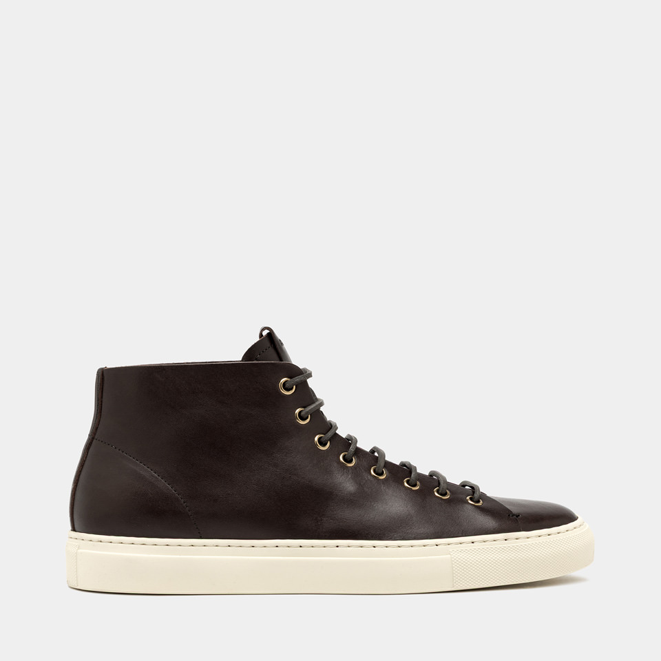 BUTTERO BURRO SNEAKERS IN BLACK LEATHER B11740ETRUS-UG1/01-NERO