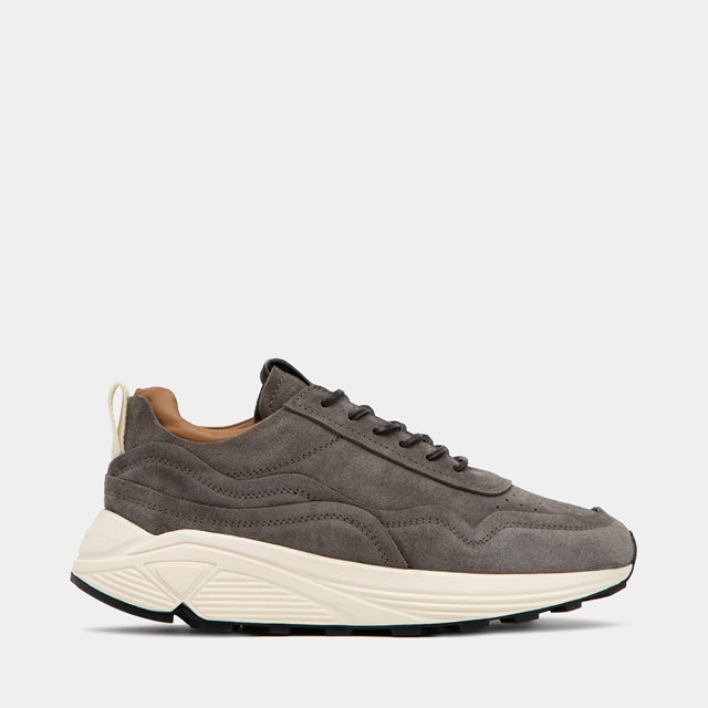 BUTTERO VINCI SNEAKERS IN TAUPE GRAY SUEDE
