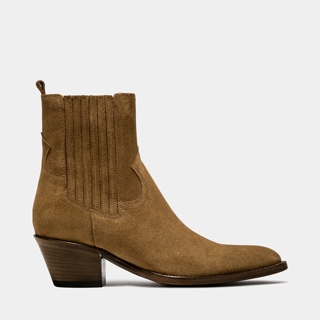 BUTTERO ANNIE BOOTS IN COPPER BROWN SUEDE