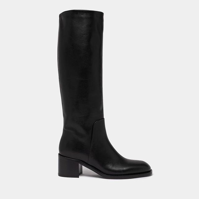 BUTTERO: BOLGHERI BOOTS IN BLACK LEATHER 