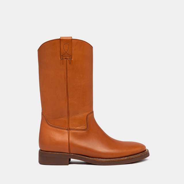 BUTTERO CHIANTI BOOTS IN HONEY BROWN LEATHER