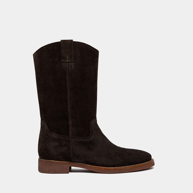 BUTTERO CHIANTI BOOTS IN MOKA BROWN SUEDE