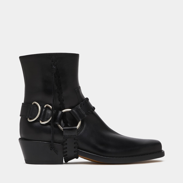 BUTTERO STIVALETTO DALTON IN PELLE NERO