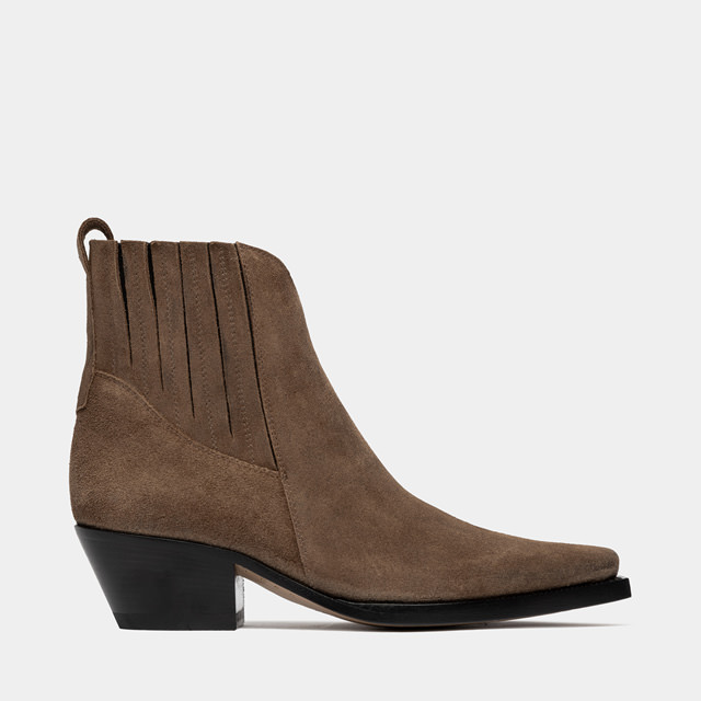 BUTTERO ERIN ANKLE BOOTS IN BROWN SUEDE