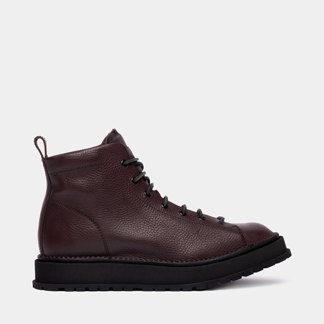 BUTTERO BOTTINE AEDI EN CUIR MARTELE' MARRON FONCE