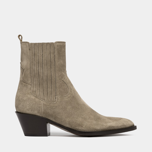 BUTTERO ANNIE ANKLE BOOTS IN COCONUT SUEDE