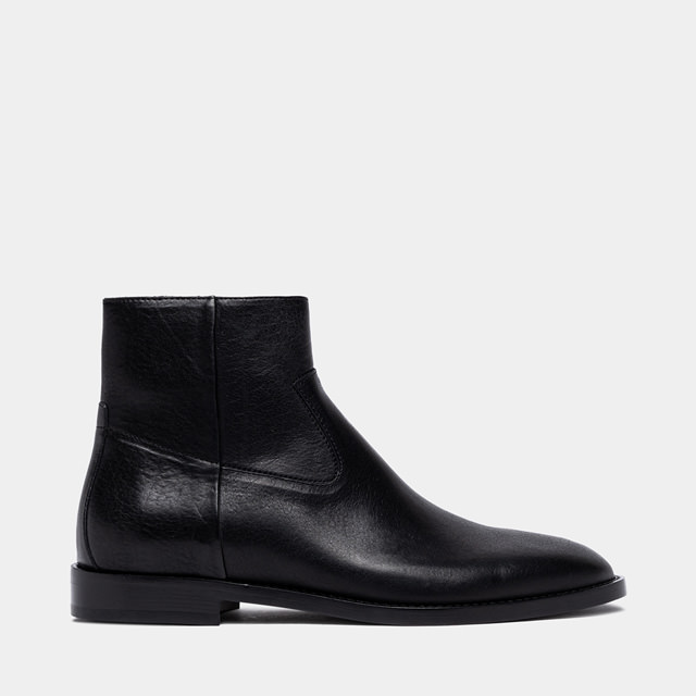 BUTTERO CASENTINO ANKLE BOOTS IN BLACK LEATHER